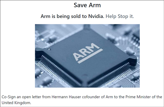 ARM联合创始人请愿约翰逊阻止英伟达收购：事关经济主权