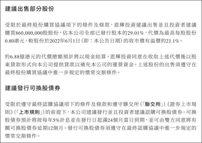 河南国资6.88亿港元入股，建业地产等来了白武士